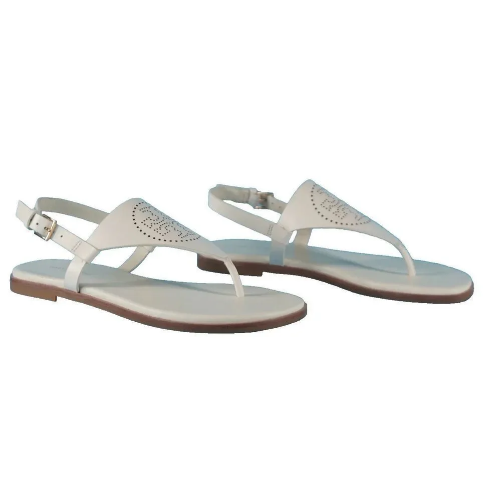 New Tory Burch Capri T Strap Perforated Logo Thong Flip Flop Sandal Size 10.5 $2